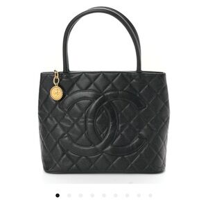 Chanel Caviar Quilted Medallion Tote Bag